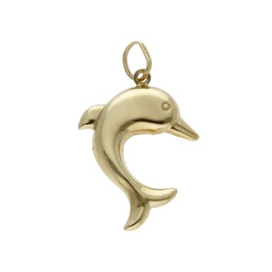 Pre-Owned 9ct Yellow Gold Hollow Dolphin Pendant