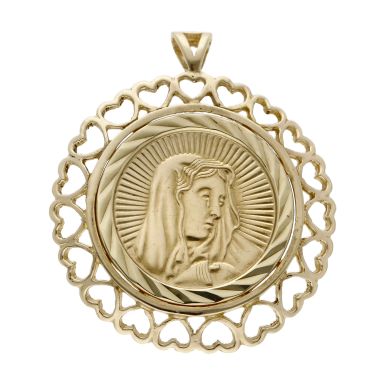 Pre-Owned 9ct Yellow Gold Our Lady Religious Pendant