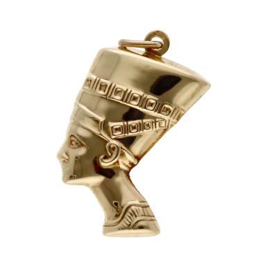 Pre-Owned 9ct Yellow Gold Large Hollow Nefertiti Pendant