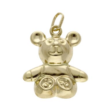 Pre-Owned 9ct Yellow Gold Hollow Teddy Bear Charm Pendant