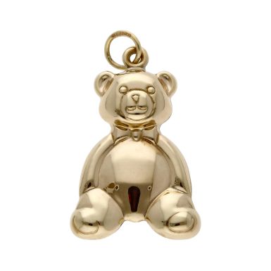 Pre-Owned 9ct Yellow Gold Hollow Teddy Bear Charm Pendant
