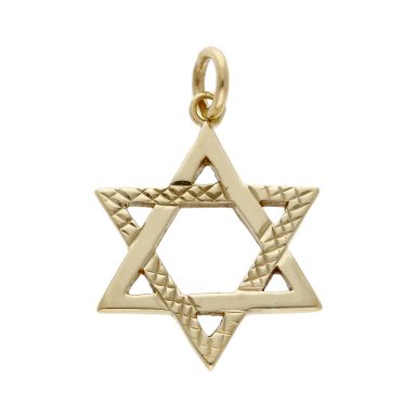 Pre-Owned 9ct Yellow Gold Star Of David Pendant