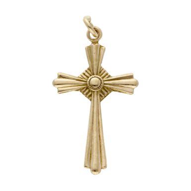 Pre-Owned 9ct Yellow Gold Cross Pendant