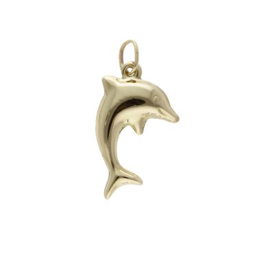 Pre-Owned 9ct Yellow Gold Hollow Dolphin Charm