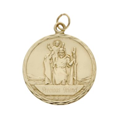 Pre-Owned 9ct Yellow Gold Precious Friend St.Christopher Pendant