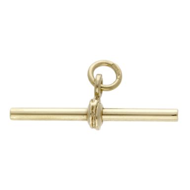 Pre-Owned 9ct Yellow Gold Plain T-Bar Pendant