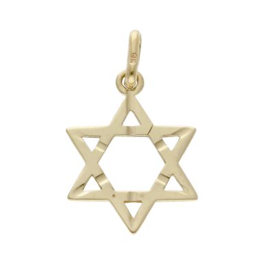 Pre-Owned 9ct Yellow Gold Star Of David Pendant