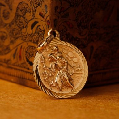 Pre-Owned Vintage 1986 9ct Yellow Gold St.Christopher Pendant