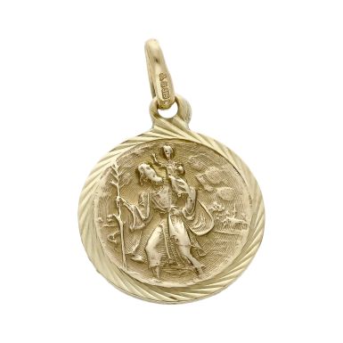 Pre-Owned Vintage 1986 9ct Yellow Gold St.Christopher Pendant