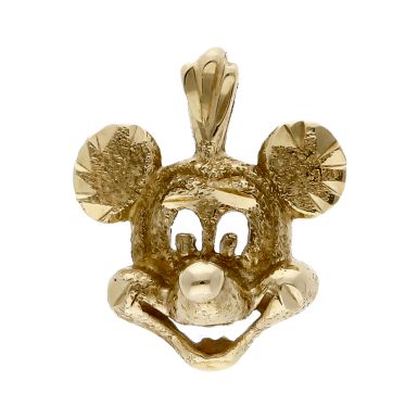 Pre-Owned 9ct Yellow Gold Mickey Mouse Head Pendant