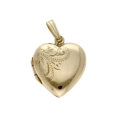 Pre-Owned Vinatage 1965 9ct Yellow Patterned Locket Pendant