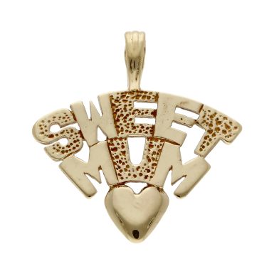 Pre-Owned 9ct Yellow Gold 'Sweet Mum' Pendant