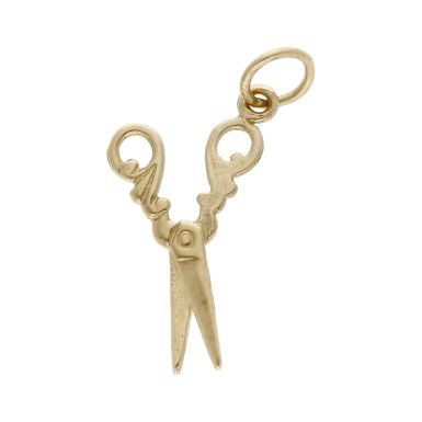Pre-Owned 9ct Yellow Gold Lightweight Hollow Scissors Charm