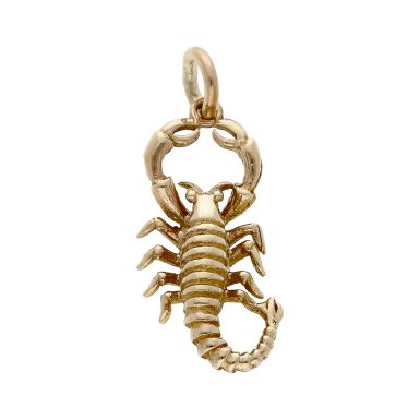 Pre-Owned Vintage 1986 9ct Yellow Gold Scorpion Charm Pendant