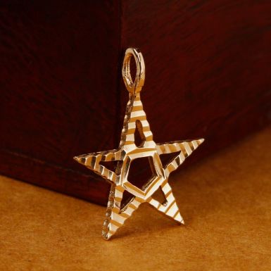 Pre-Owned Vintage 1958 9ct Yellow Gold 5 Point Star Pendant