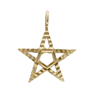 Pre-Owned Vintage 1958 9ct Yellow Gold 5 Point Star Pendant