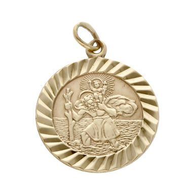 Pre-Owned Vintage 1988 9ct Yellow Gold St.Christopher Pendant