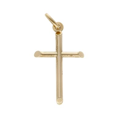 Pre-Owned 9ct Yellow Gold Plain Cross Pendant