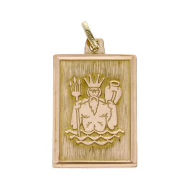 Pre-Owned Vintage 1978 9ct Yellow Gold Poseidon Pendant
