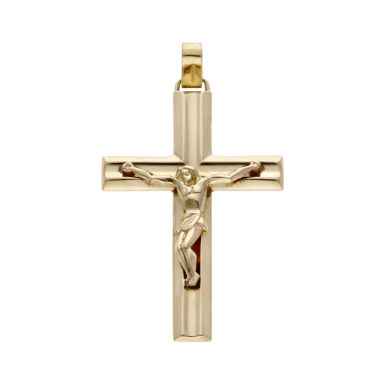 Pre-Owned Vintage 1989 9ct Yellow Gold Crucifix Pendant