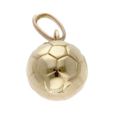 Pre-Owned 9ct Yellow Gold Hollow Football Charm Pendant