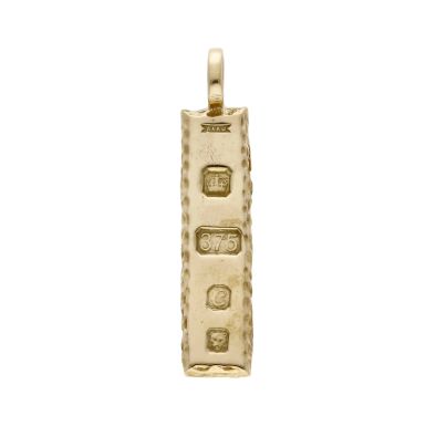 Pre-Owned Vintage 1977 9ct Yellow Gold Ingot Pendant