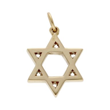 Pre-Owned Vintage 1976 9ct Gold Plain Star of David Pendant