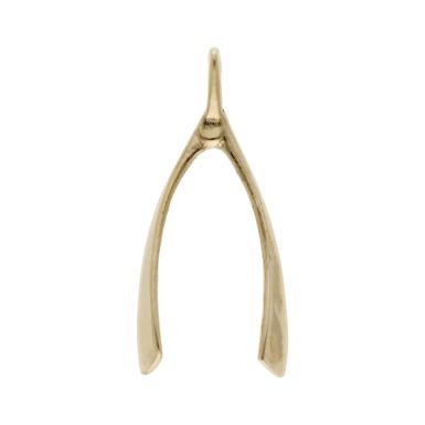 Pre-Owned 9ct Yellow Gold Wishbone Pendant