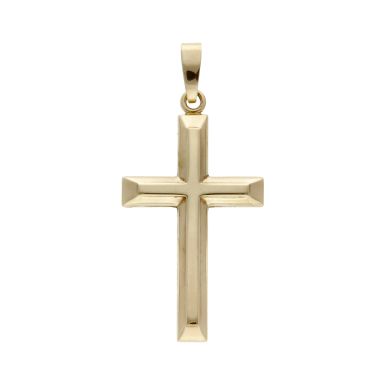 Pre-Owned 9ct Yellow Gold Hollow Cross Pendant