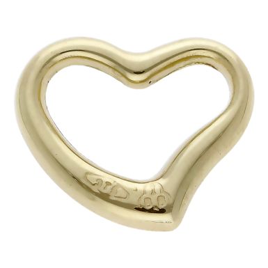 Pre-Owned 9ct Yellow Gold Hollow Floating Heart Pendant