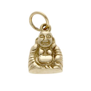 Pre-Owned 9ct Yellow Gold Solid Buddha Charm