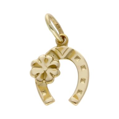 Pre-Owned 9ct Yellow Gold Hollow Lucky Horseshoe Charm