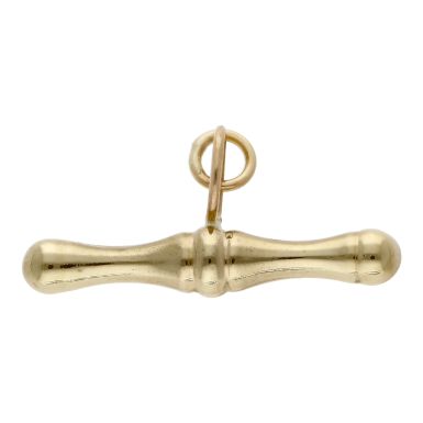 Pre-Owned 9ct Yellow Gold Hollow T-Bar Charm Pendant