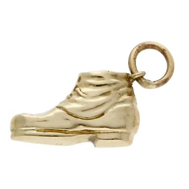Pre-Owned Vintage 1970 9ct Yellow Gold Hollow Old Boot Charm