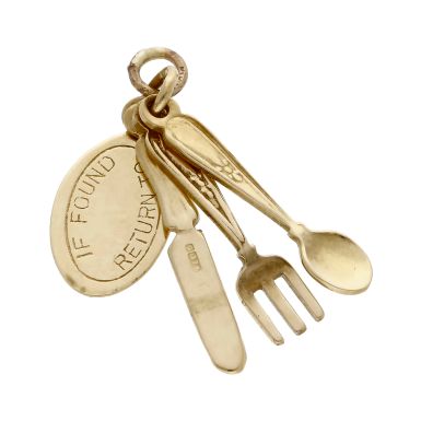 Pre-Owned 9ct Yellow Gold Cutlery Charm