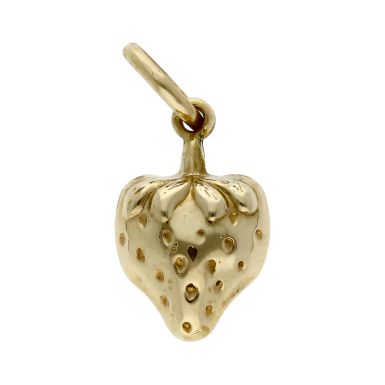 Pre-Owned 9ct Yellow Gold Hollow Strawberry Charm