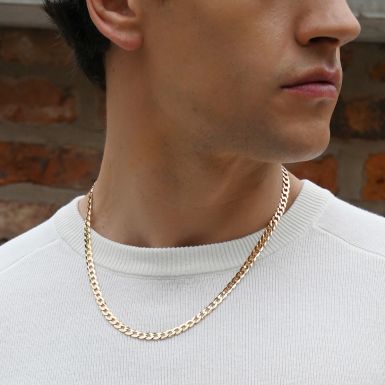 Pre-Owned 9ct Yellow Gold 22" Curb Chain Necklace