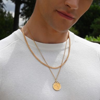 Pre-Owned 9ct Yellow Gold 24" Curb Chain Necklace