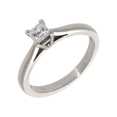 Pre-Owned Platinum 0.31ct VS1 Princess Cut Diamond Ring