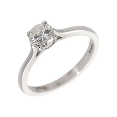 Pre-Owned 9ct White Gold 0.63 Carat Diamond Solitaire Ring