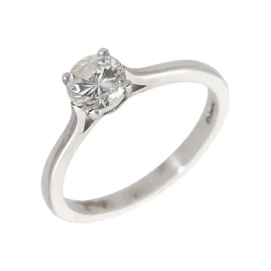 Pre-Owned 9ct White Gold 0.63 Carat Diamond Solitaire Ring