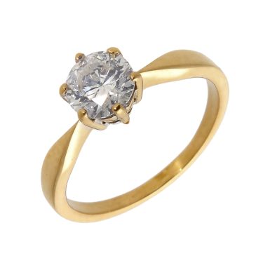 Pre-Owned 18ct Yellow Gold 1.07ct Diamond Solitaire Ring