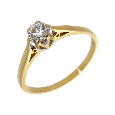 Pre-Owned 18ct Yellow Gold 0.40ct Diamond Solitaire Ring