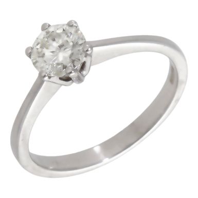Pre-Owned 18ct White Gold 0.64ct Diamond Solitaire Ring