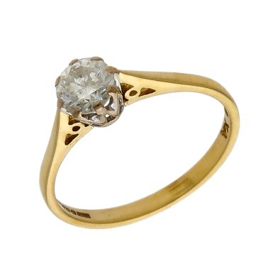 Pre-Owned 18ct Yellow Gold 0.50ct Diamond Solitaire Ring