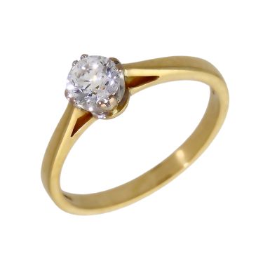 Pre-Owned 18ct Yellow Gold 0.53ct Diamond Solitaire Ring