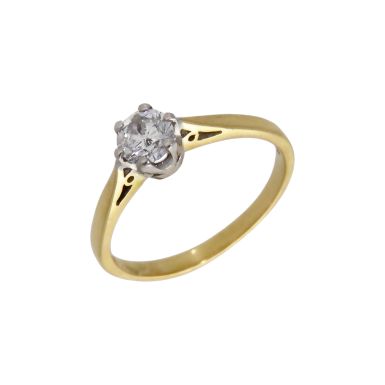Pre-Owned 18ct Yellow Gold 0.50ct Diamond Solitaire Ring
