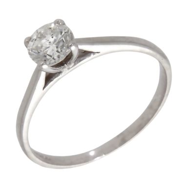 Pre-Owned 18ct White Gold 0.71ct Diamond Solitaire Ring