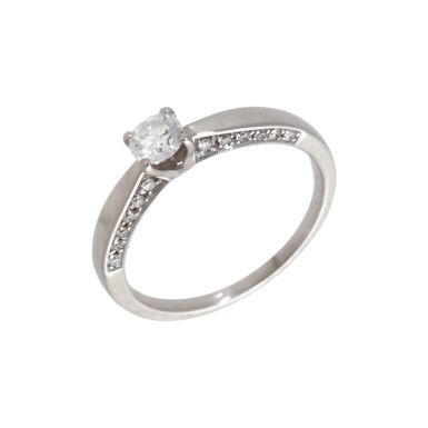 Pre-Owned 18ct White Gold 0.33ct Diamond Solitaire Ring