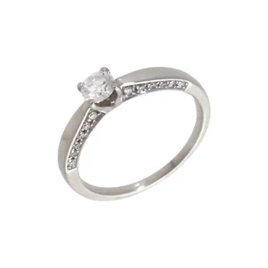 Pre-Owned 18ct White Gold 0.33ct Diamond Solitaire Ring